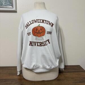 Halloweentown University Sweatshirt with Pumpkin Graphic Size Small
